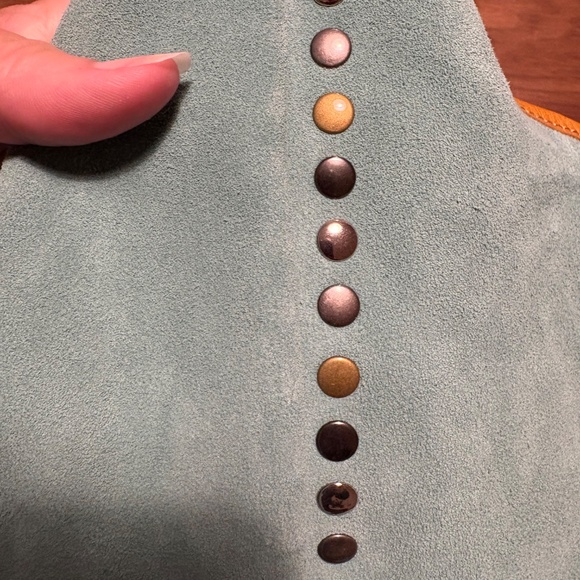 MASSIVE seafoam green suede hobo bag - “Rose Valley” - Old Trend brand - Picture 7 of 14